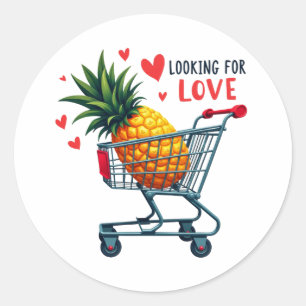 Op zoek naar liefde - Pineapple Dating Craze Ronde Sticker