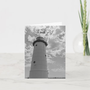Op zoek naar Manistee Lighthouse Grayscale Harteli Bedankkaart