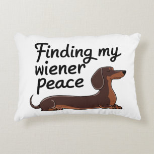 Op zoek naar mijn Wiener Peace - Teckel Lover Accent Kussen