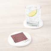 Op zoek naar vrijheid zandsteen onderzetter (Zijkant)