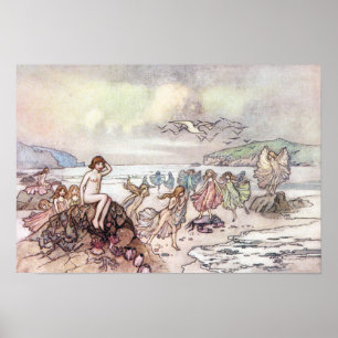 Op zoek naar waterbaby's van Warwick Goble Poster