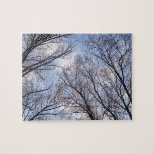 Op zoek naar winterochtendbomen legpuzzel