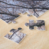 Op zoek naar winterochtendbomen legpuzzel (Zijkant)