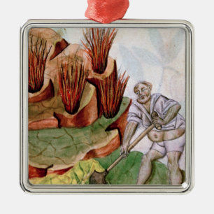 Op zoek naar zwavel, dioscorides' 'De Herbis' Metalen Ornament