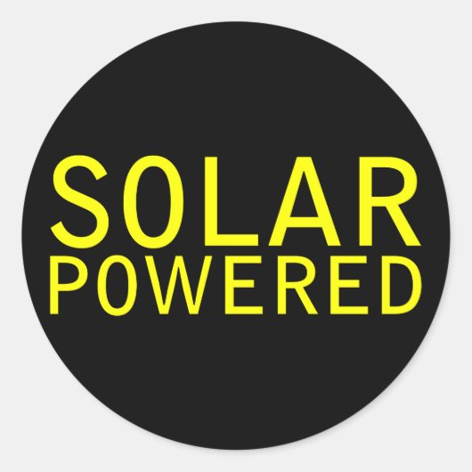 op zonne-energie ronde sticker (Voorkant)