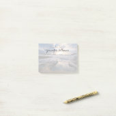 Op zonsondergang in een puddle post-it® notes (Op bureau)