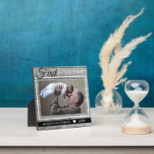 Opa 1e Vaderdag Afbeelding rustiek grijs hout Fotoplaat (Insitu)