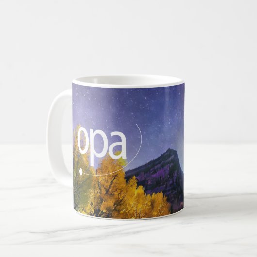 OPA 2025 Retraite café Mug (Devant gauche)