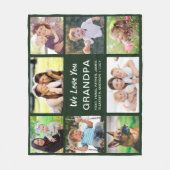Opa 8 Foto Collage Green Fleece Deken (Voorkant)