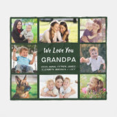 Opa 8 Foto Collage Green Fleece Deken (Voorkant (Horizontaal))