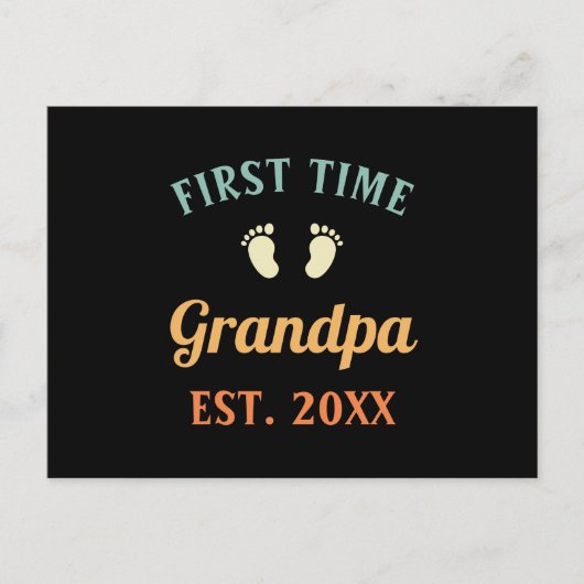 Opa Abuelo Nonno Oma Voor het eerst opa Briefkaart (Voorkant)