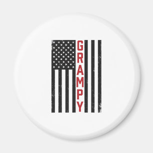 Opa Amerikaanse Vlag Patriottische Vintage Vector  Magneet
