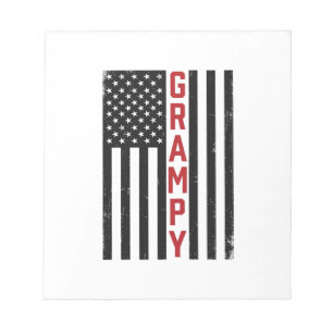 Opa Amerikaanse Vlag Patriottische Vintage Vector  Notitieblok