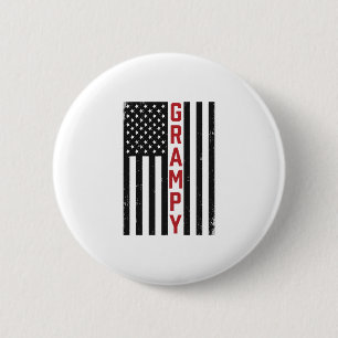 Opa Amerikaanse Vlag Patriottische Vintage Vector Ronde Button 5,7 Cm