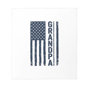 Opa Amerikaanse Vlag Versleten Patriottisch Ontwer Notitieblok