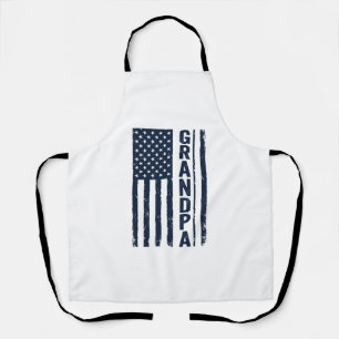 Opa Amerikaanse Vlag Versleten Patriottisch Ontwer Schort