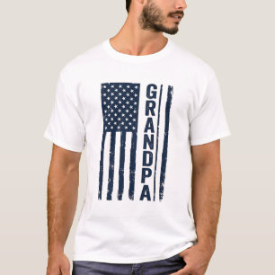 Opa Amerikaanse Vlag Versleten Patriottisch Ontwer T-shirt