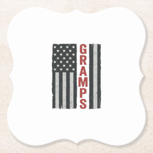 Opa Amerikaanse Vlag Vintage Patriottische Vector_ Kartonnen Onderzetters