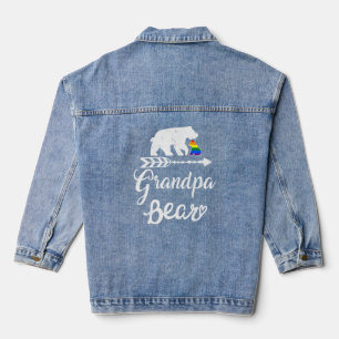 Opa Beer Lgbt Lgbetq Rainbow Pride Gay Lesbian Denim Jacket
