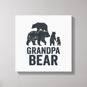 Opa Beer Vintage Gravure Familie Beer T-shirt D Canvas Afdruk