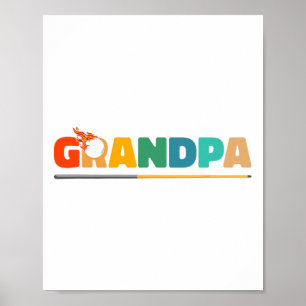 Opa biljart zwembad Cue 8-ll Billard - Biljart Poster