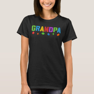 Opa Blokken Hoofd Bouwer Brick Bouwer Brick Geboor T-shirt