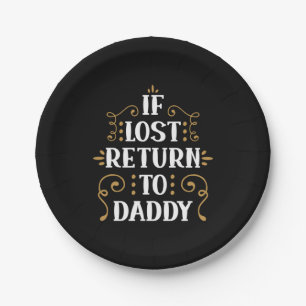 Opa cadeau Als verloren terug naar papa Papieren Bordje