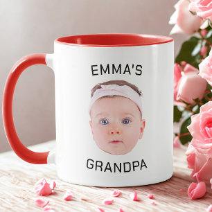 Opa Cadeau Mok, Aangepaste Baby Gezicht, Foto Cade Mok