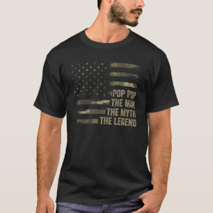Opa Camo Vlag Pop Pop De Man De Mythe Het Been T-shirt
