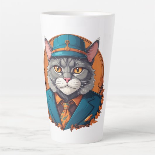 Opa Cat Latte Mok (Voorkant)