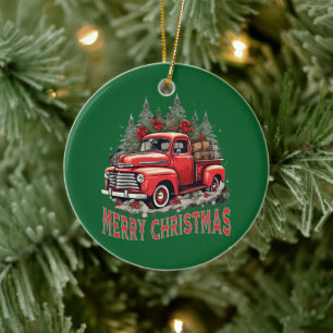 Opa Chique  Vrachtwagen Kerst Ornament
