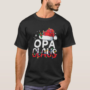 Opa Claus Kerstmis Kerstman Hoed Matching Familie T-shirt