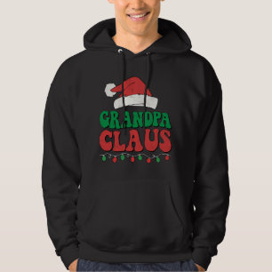 Opa Claus Sinterklaas Kerstmis Lichten Familie Mat Hoodie
