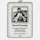 Opa Custom Foto Keepsake Gift ingelijst Ornament (Voorkant)