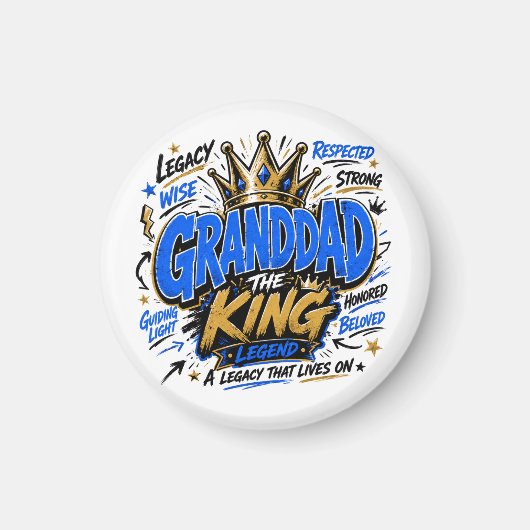 Opa de Koning Magneet (Voorkant)