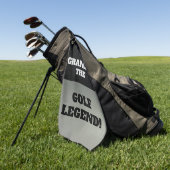 Opa de legendarische smack Talk Black Silver Golfhanddoek (Groen)