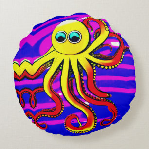 Opa de Ontwerper Octopus Rond Kussen