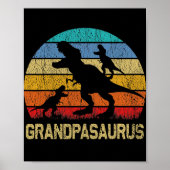Opa Dinosaur T Rex Grandpasaurus 2 kinderen Poster (Voorkant)