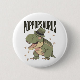 Opa Dinosaur Vaderdag Poppopsaurus Ronde Button 5,7 Cm