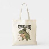 Opa Dinosaur Vaderdag Poppopsaurus Tote Bag (Achterkant)