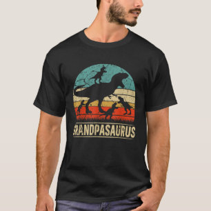 Opa Dinosaurus T rex Grandpasaurus 4 kinder famili T-shirt