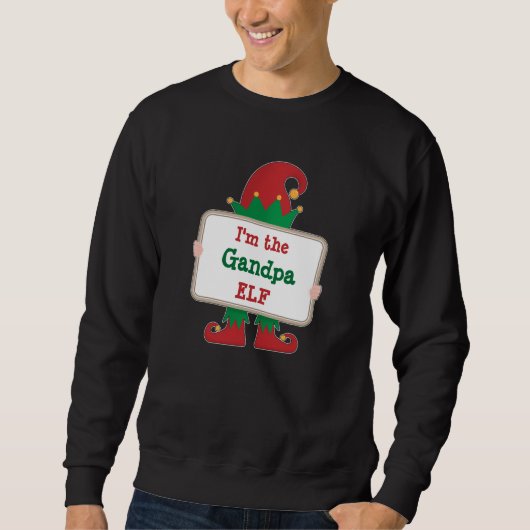 Opa Elf | Gepersonaliseerd Kerst Elf T-shirt (Voorkant)