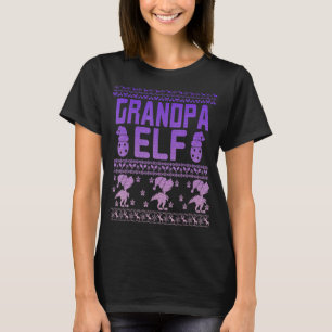 Opa Elf kerstfamilie Ugly Xmas Kerstmis 5 T-shirt