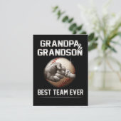 Opa en kleinzoon beste team ooit kaart (Staand voorkant)