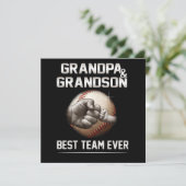 Opa en kleinzoon beste team ooit kaart (Staand voorkant)