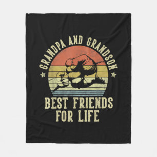 Opa en kleinzoon beste vrienden voor het leven Gra Fleece Deken