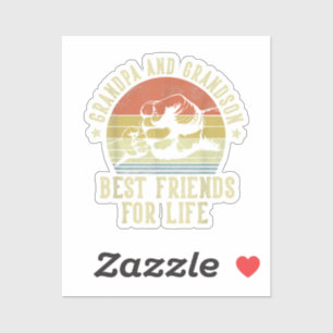 Opa en Kleinzoon Beste Vrienden voor het Leven Gra Sticker