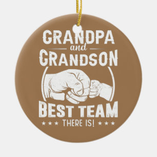 Opa en opa Best Team Family Grandad Keramisch Ornament