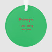 Opa en opa Dank u wel Ornament (achterkant)