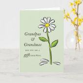 Opa en opa Gift van God Daisy Religious Kaart (Gele Bloem)